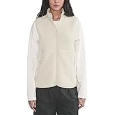 Hixiaohe Sherpa Fleece Vest for Women Trendy Warm Sleeveless Vests Jacket Lightweight Zip Coats with Pockets Fall Outerwear