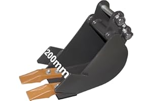 VIRBRAROO Efficient Mini Excavator Bucket, 90MM/3.54in Span, 25MM/0.98in Hole Diameter, Central Wheelbase90MM/3.54in,Hydraulic Tilt Backhoe Attachment,Mini Digger Bucket