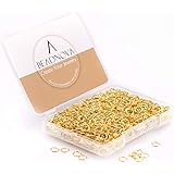 BEADNOVA 5mm Jump Rings for Jewelry Making Gold Open Jump Rings for Earrings and Keychains (300Pcs)