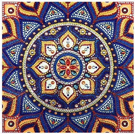 5D Diamond Painting DIY Special Shape Diamond Decorative Counter Sticker Crystal Diamond Embroidery Painting, Mandala Flower Picture