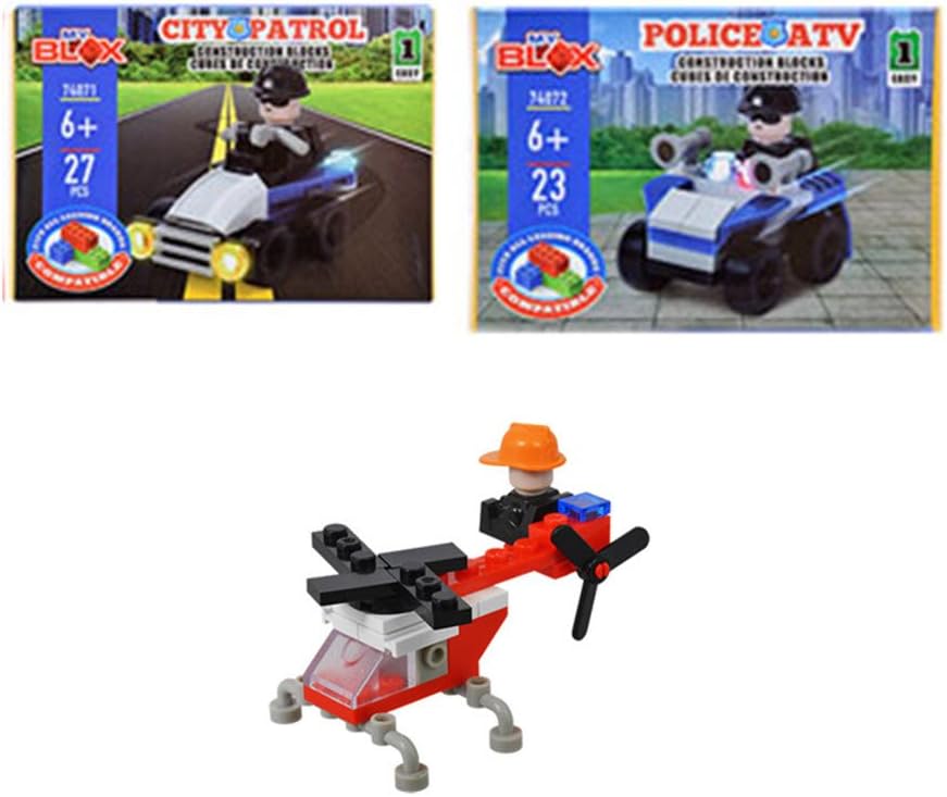 My BLOX Bundle Includes: Police ATV 23 Pc. and City Patrol 27 Pc. Construction Blocks