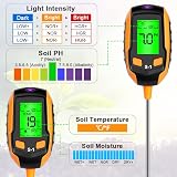Flintronic 4-in-1 Soil Tester pH Moisture Temperature Light LCD Indoor Outdoor view 3