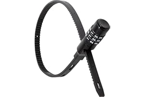 Urban August Adjustable Zip Tie Combination Lock for Cabinet Refrigerator Bike Stroller Helmet Skateboard Luggage- Multi-Purpose French Door Lock - Stainless Steel Fridge Lock (1)