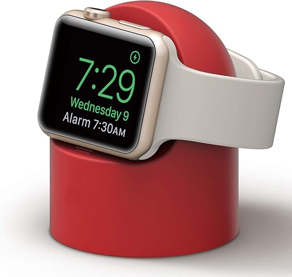 Amazon Apple Watch充電スタンド 立体半円 アイデア 個性 Apple Watch 1 2 3 4 5 6 Seに適用 赤い色 腕時計 腕時計 通販