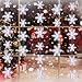 BBTO 3D Snowflake Hanging Garland Snowflake Ornaments for Home Winter Christmas Holiday Decoration White (49.20 Feet)