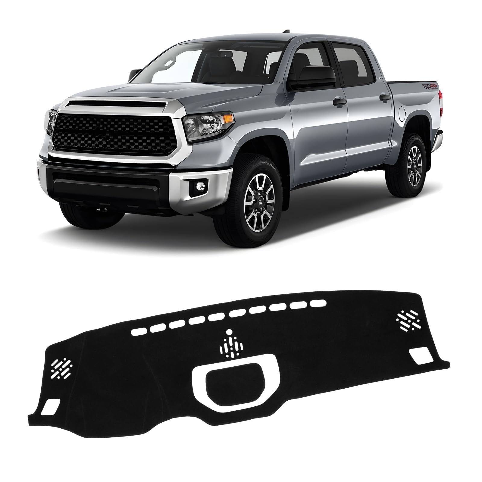 Photo 1 of KUST Black Dash Cover for Toyota Tundra 2014-2020 2021 (SR, SR5, Limited, Platinum, 1794) Non-Slip Dashboard Cover Polyester Interior for Tundra Accessories Custom Fit Dash Mat No Glare