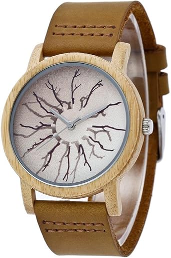 Reloj de Madera de Bambú para Mujer, Yowao Cuarzo Japonés y ...