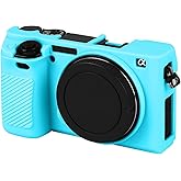 Camera Case for Sony Alpha A6000, Soft Silicone Protective Cover Housing Rubber Body Skin for Sony Alpha A6000 ILCE-6000 Digital SLR Camera Bag Light Blue