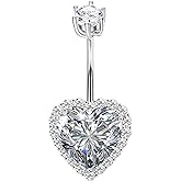 Musegetes Sterling Silver Belly Button Rings, Real 925 Sterling Silver, 14G Sterling Silver Navel Rings, High Polished Smooth Surface, Resists Allergy, 925 Silver Belly Piercing