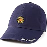 Life is Good. Sunflower Chill Cap, Darkest Blue