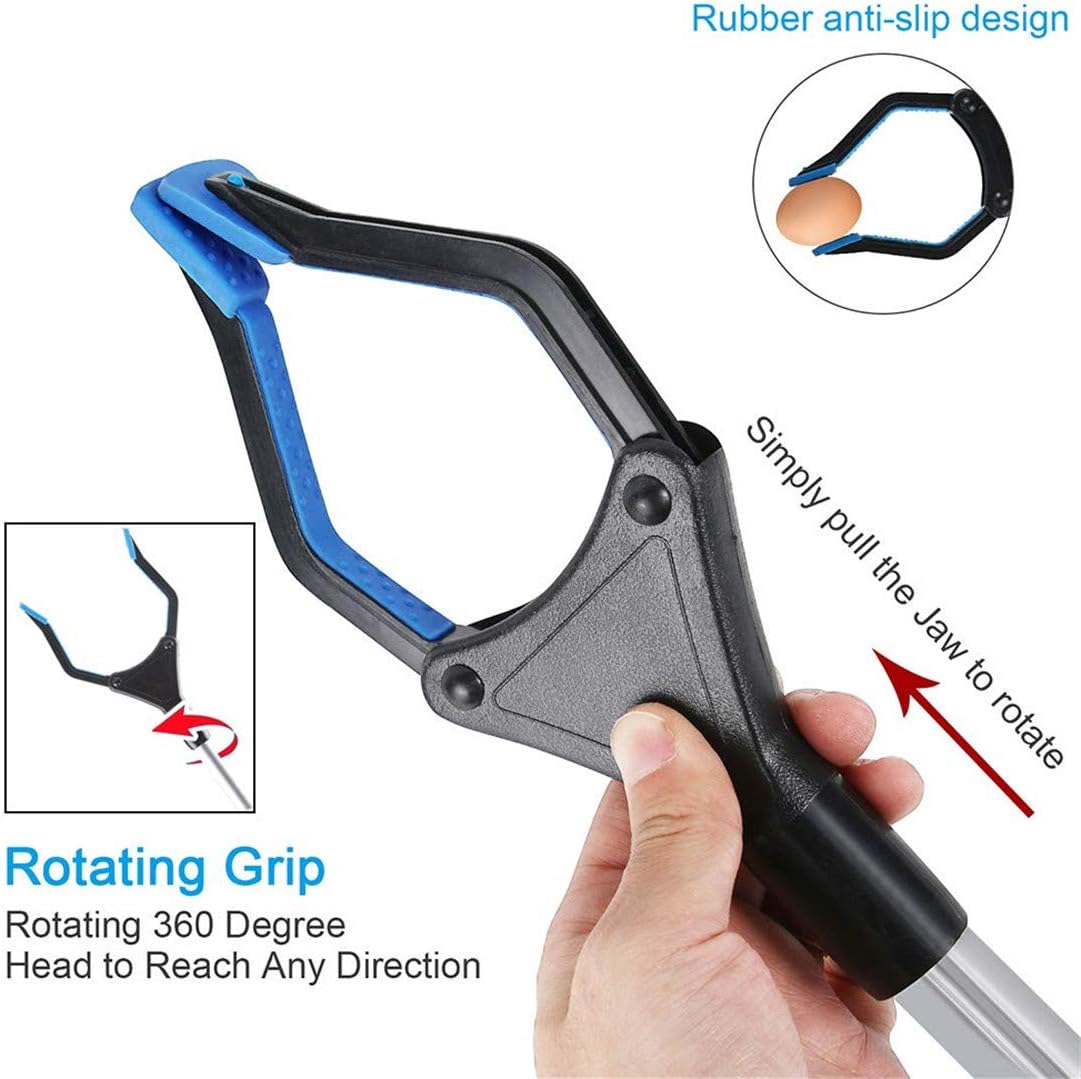 KY-Tech Litter Pickers for Adults 32" Litter Picker Grabber Stick Foldable Rubbish Pick Up Tool Help Hand Grabbers for Disabled (Blue) - Image 5