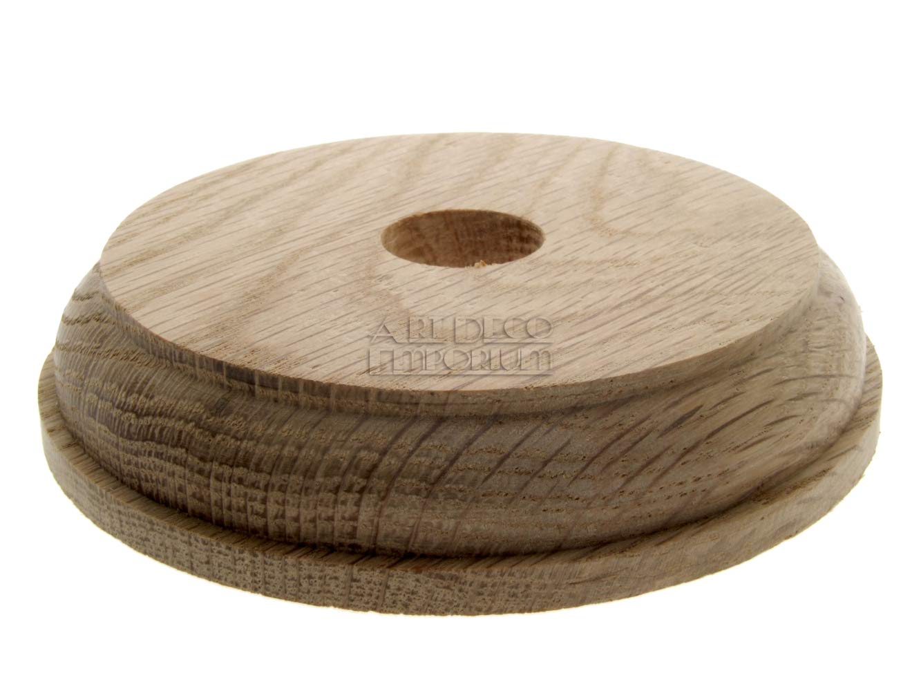 Solid Natural Oak Ogee Profile Round Mount for Period, Vintage and Bakelite Ceiling Roses