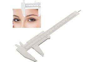 TMISHION Vernier Caliper Waterproof Plastic Eyebrow Permanent Makeup Ruler Students Experimental Measurement Tools For Permanent Makeup Tattoo Eyebrow Line Lip