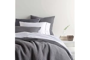 Pine Cone Hill Bubble Grey Matelasse Coverlet, Queen Size, Grey Solid Pattern