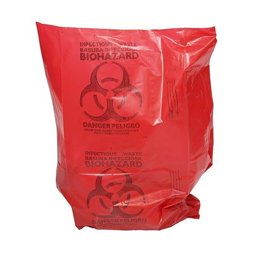 1216 Gallon Red Medical Waste Trash Bags 1.3 Mil 500/CS Amazon