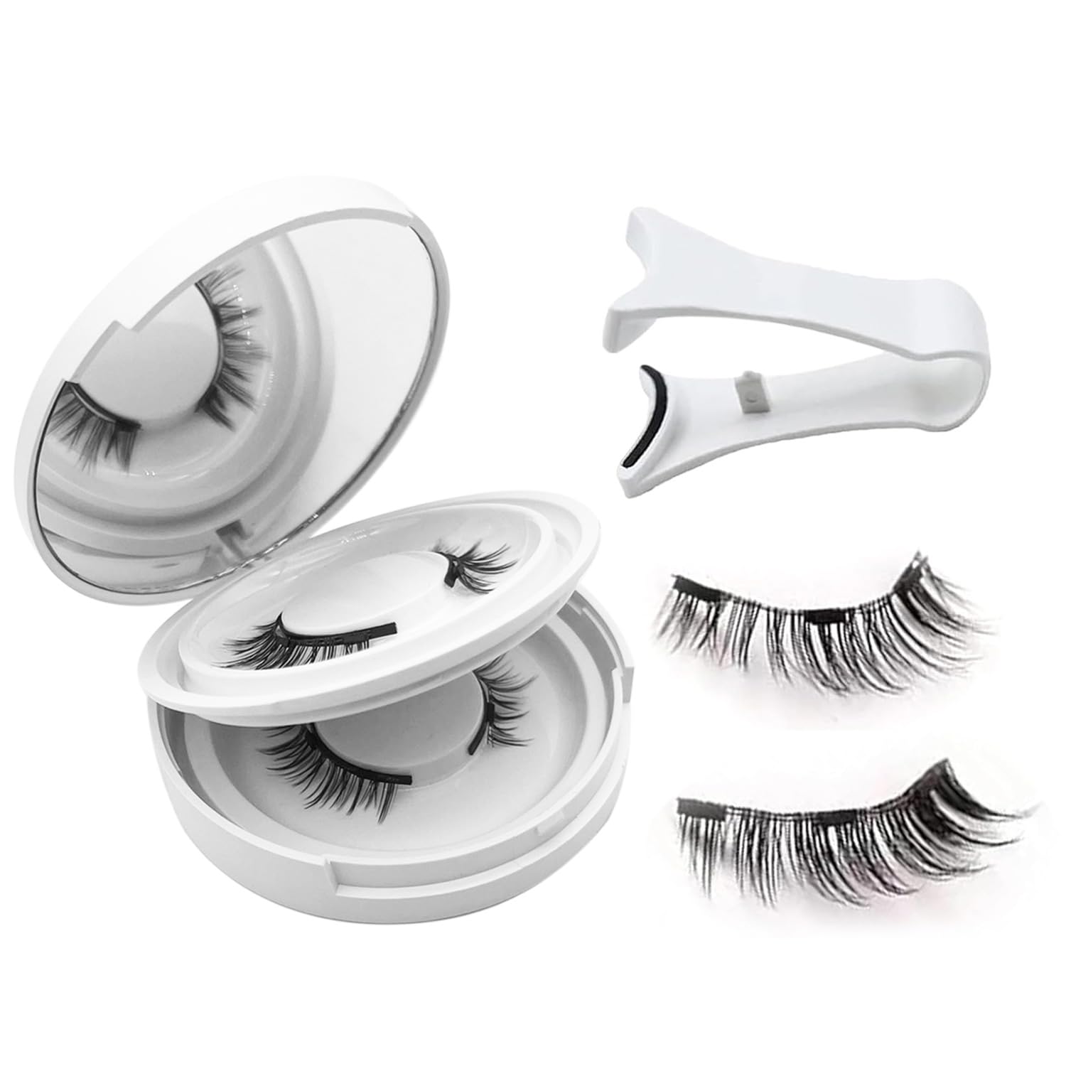 Photo 1 of Ginani Magnetic Lashes,Magnetic Eyelashes with applicator Natural Look,Reusable No Glue or Liner Needed Soft Eyelashes Kit for Women(Natural+Simple)