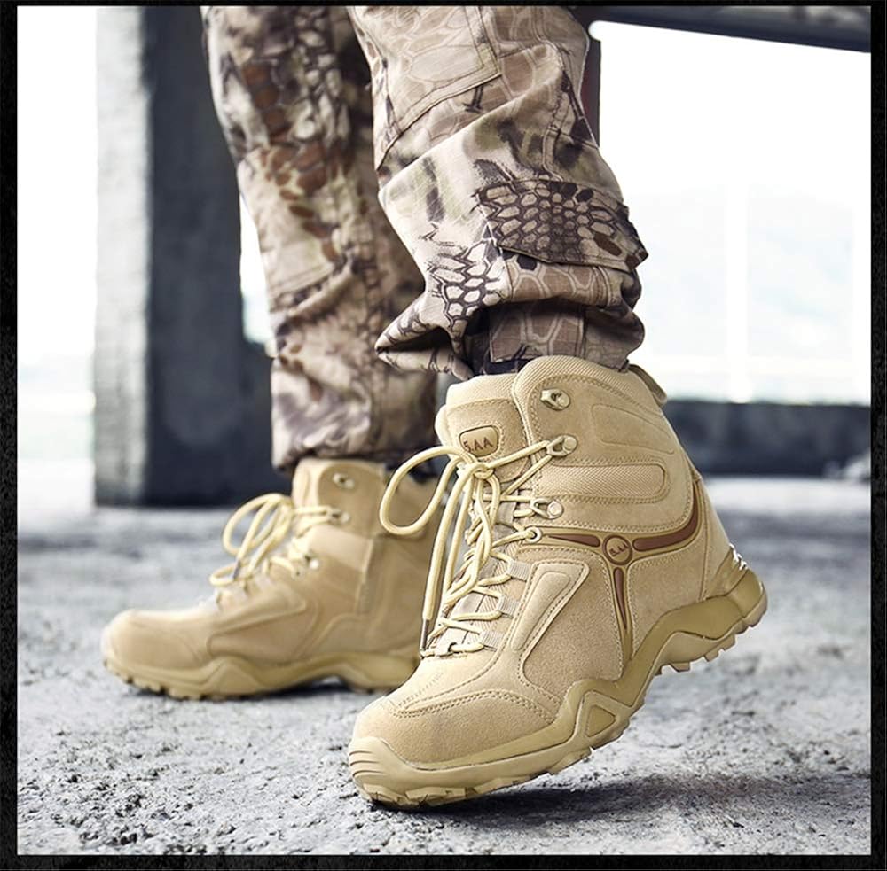 Mens Suede Combat Boots wear-Resistant 