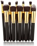 NEJLSD Makeup Brushes 10pcs Face Powder Brushes,Synthetic Cosmetics Foundation Blending Blush Brush,Eyebrow Concealer Cosmetic Eyeshadow Brushes Kits