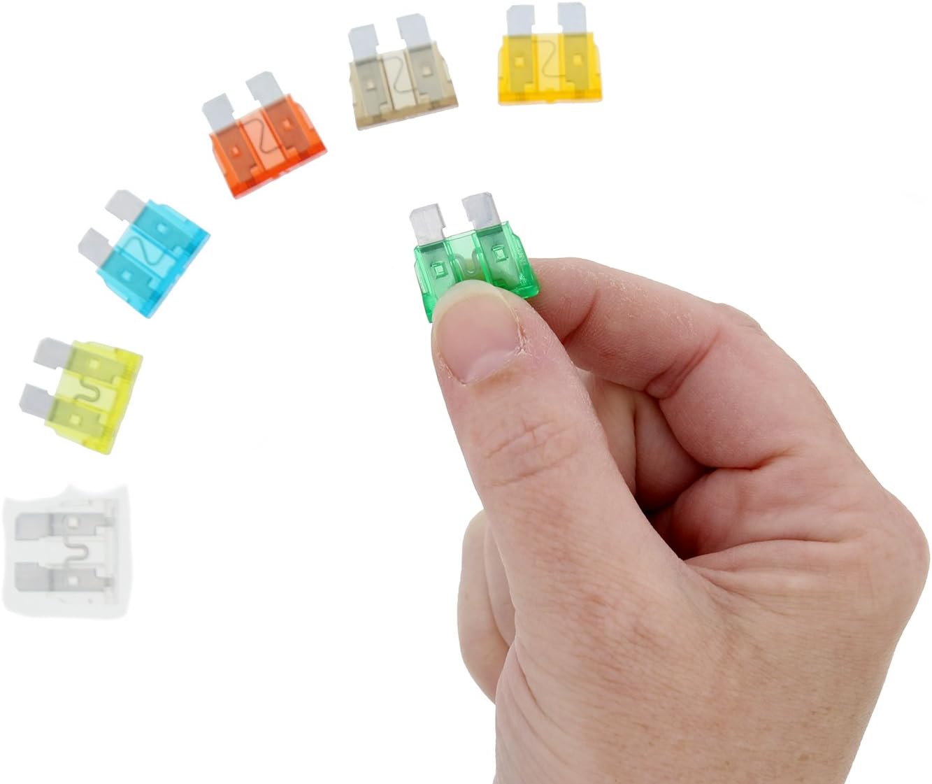 ABN 120-Piece Standard Fuse Assortment, 5, 7.5, 10, 15, 20, 25, 30 AMP – Regular ATM Blade Fuses for Cars, Trucks, Boats: Automotive