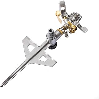 Cellfast Pulsationssprenger, Rasensprenger, Impulsprenger LUX zur Bewässerung Flächen bis 530 m², massiv aus Metall, Kreisregner 360°, 52-160