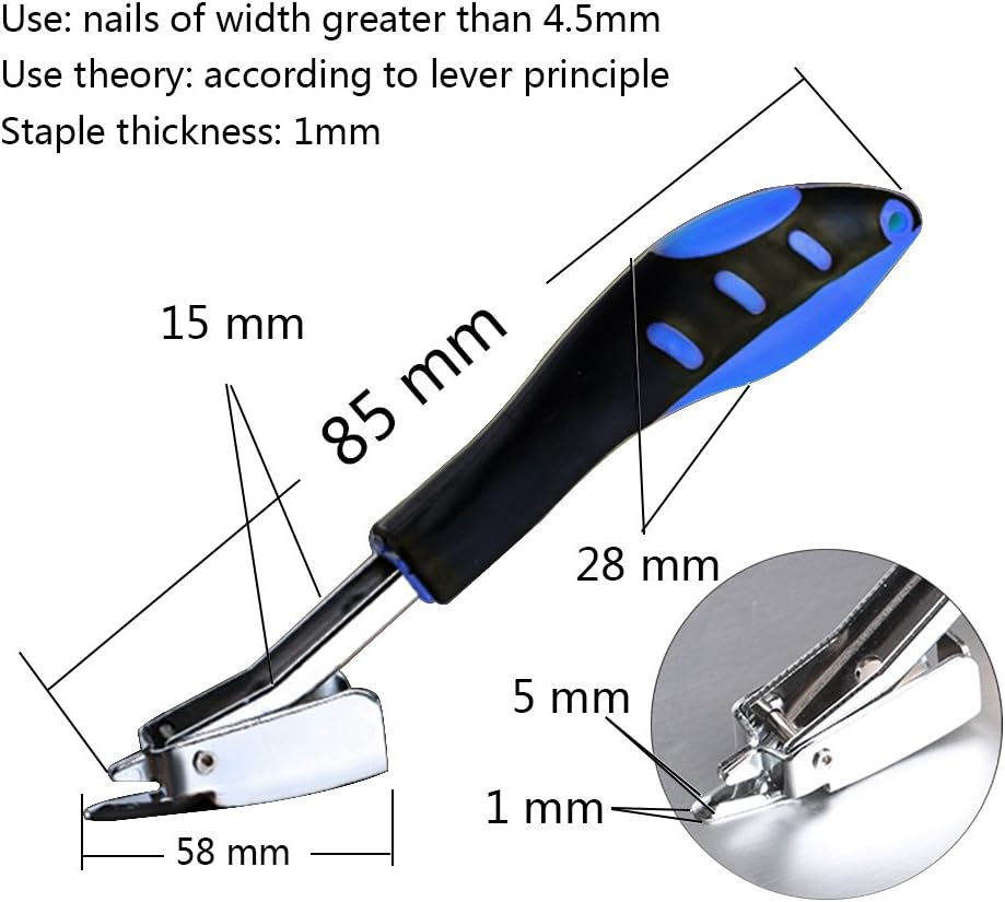 WolfWill Upholstery and Construction Heavy Duty Staple Remover Tack Lifter Office Claw Tools Blue: Home Improvement