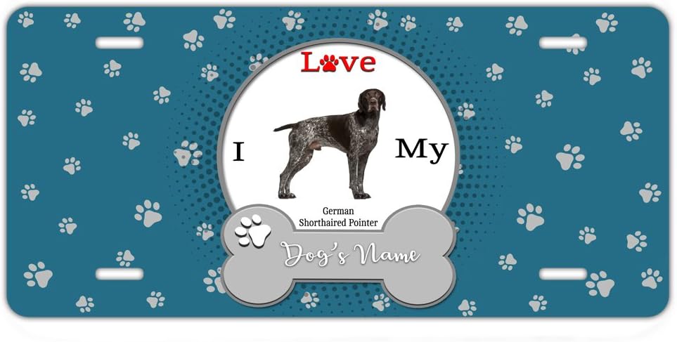 german shorthaired pointer license plate