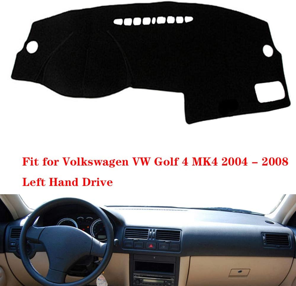 N2Qnice Car Auto Dashboard Cover for Volkswagen VW Golf 4 MK4 2004 2005 2006 2007 2008 Left Hand Drive Dashmat Pad Carpet Dash Mat