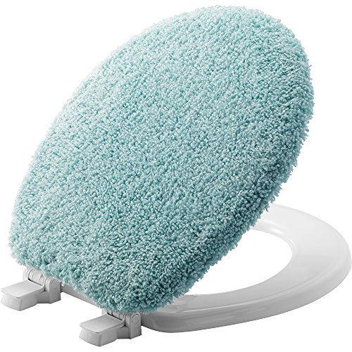 Mayfair Wood Toilet Seat with Pocket Hinge for Lid Cover, Elongated, White, 144COCO