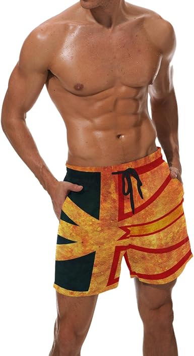 Swim Vintage Quebec Provincial Flag Mens Swim Trunks Swimming Beach Shorts Watershort Clothing Accessories Uni Tankers Dk