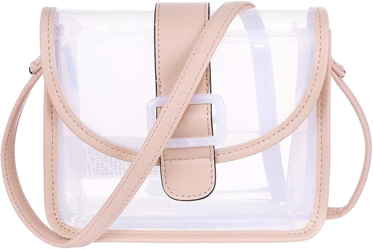 MINISO Waterproof Transparent Crossbody Bag Beige Sling Bags with Long