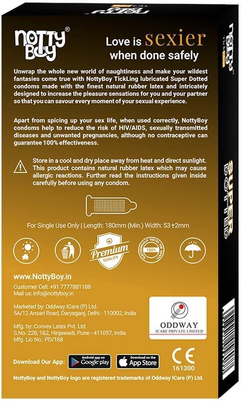 NOTTY BOY Extra Dotted Condoms for Men - Pack of 30, Transparent, 10 count (Pack of 3) - Image 3