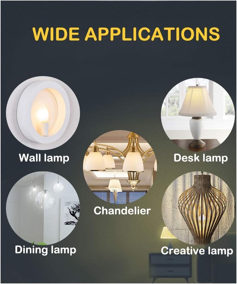 E14 Dimmable Led Candle Bulb,C35 SES Small Edison Screw,4w Equivalent 40w, Warm White 2700K (2, Warm White) - Image 5