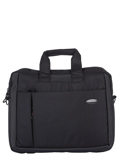 Impulse Polyester 14 Black Laptop Briefcase