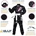 Hawk Ladies Brazilian Jiu Jitsu Suit Female BJJ Gi Kimonos Women Girls BJJ Uniform Preshrunk Pearl Weave Fabric New, with Free White Belt, 1 Year Warranty!!! (F3, Black)