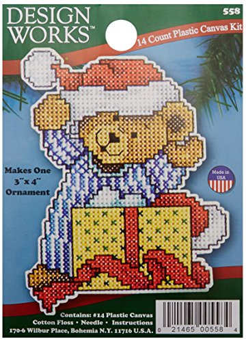 Tobin 14 Count Bear Ornament Plastic Canvas Kit, 4" by 3"