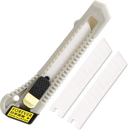 Amazon 日本製 セラミック製カッターナイフ オルセラカッターlクリップ付き シルキー 替刃2枚 カッター替刃 文房具 オフィス用品