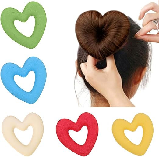 Amazon Com Afco Sweet Girl Heart Shape Sponge Bun Maker Braid