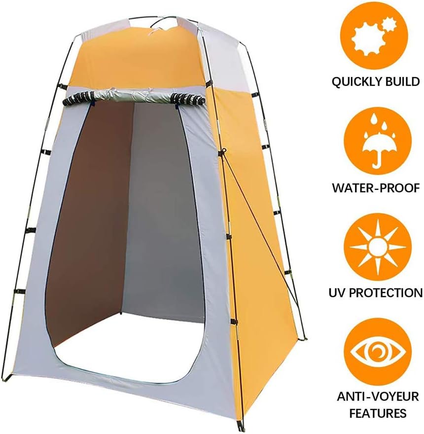 Tenda Da Doccia Pop Up ACESOME | Cabina Cambio Da Campeggio Portatile | Impermeabile Antivento Con Picchetti 120x120x190 Cm