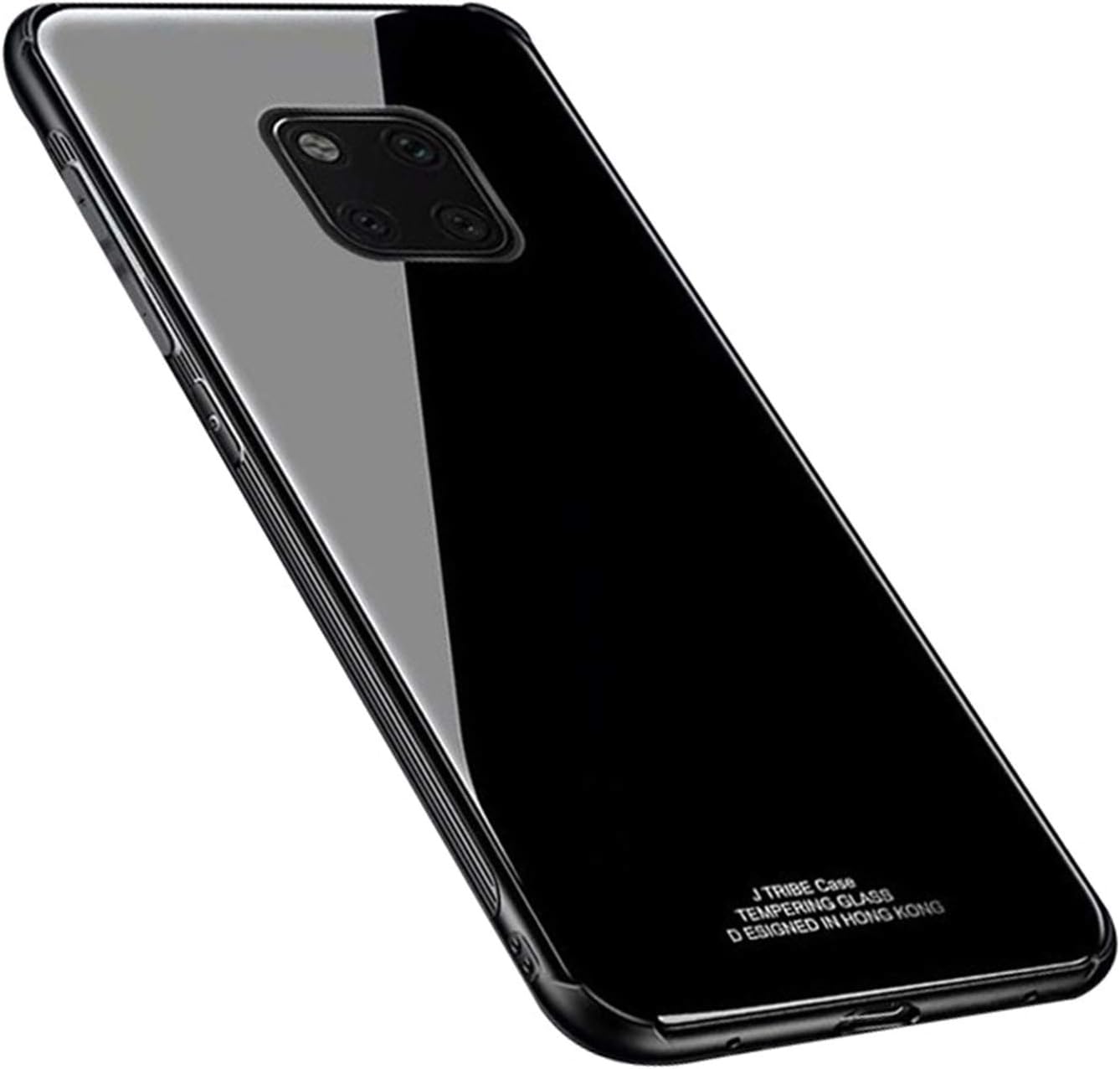 UNIYA Hard case for Huawei Mate 20 Pro Case, UNIYA Tempered Glass with Soft TPU Silicone Shock Absorption Bumper Protective Case (Black)