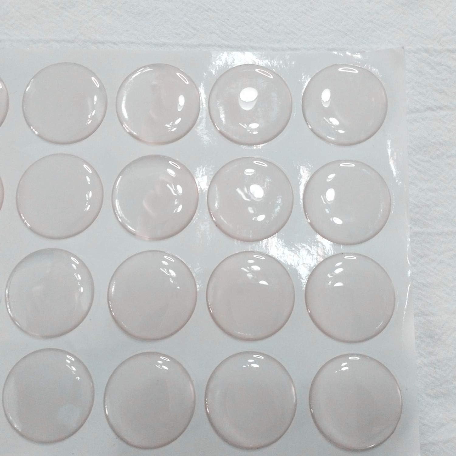 MEYA Set of 100pcs Clear Crystal Resin Dot Adhesive Stickers 1" Circle for Pendants,Crafts,Scrapbooking 3D Epoxy Dome Sticker (1inch) - Image 5