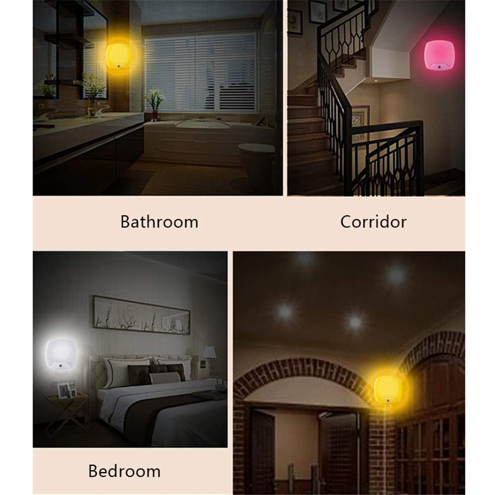 Garage Lampe De Nuit Murale Automatique Prise Electrique Avec Capteur De Lumiere Eclairage Pour Chambre De Bebe Rose Led Veilleuse Carre Enfant Couloir La Chambre De Bebe Com Accessoires Et Decorations