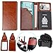 XeYOU Travel Wallet & Passport Holder Soft Leather Passport Cover Case with 2 Matching Luggage Tags and Luggage Strap New (Brown)