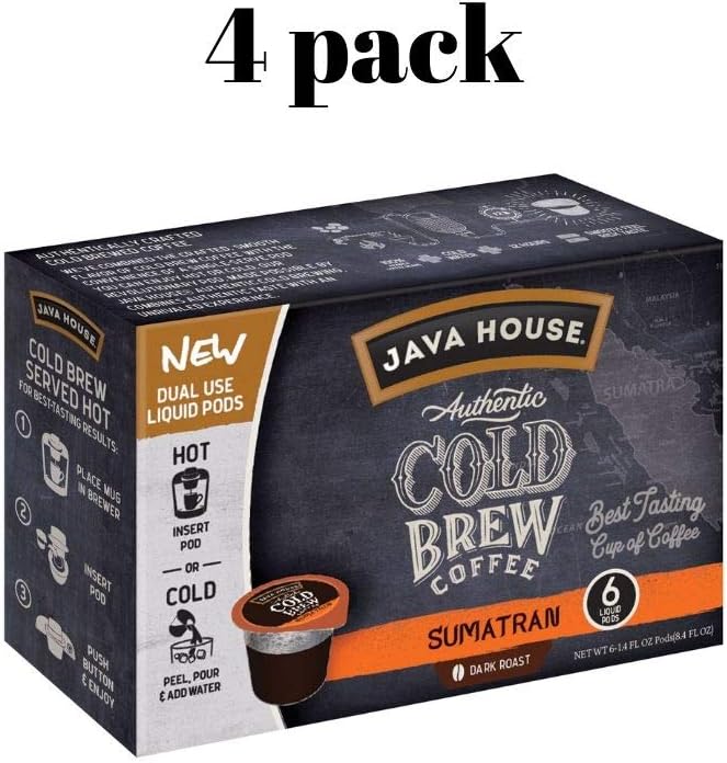 Java House Authentic Cold Brew Pods (Sumatran, 24 Count)