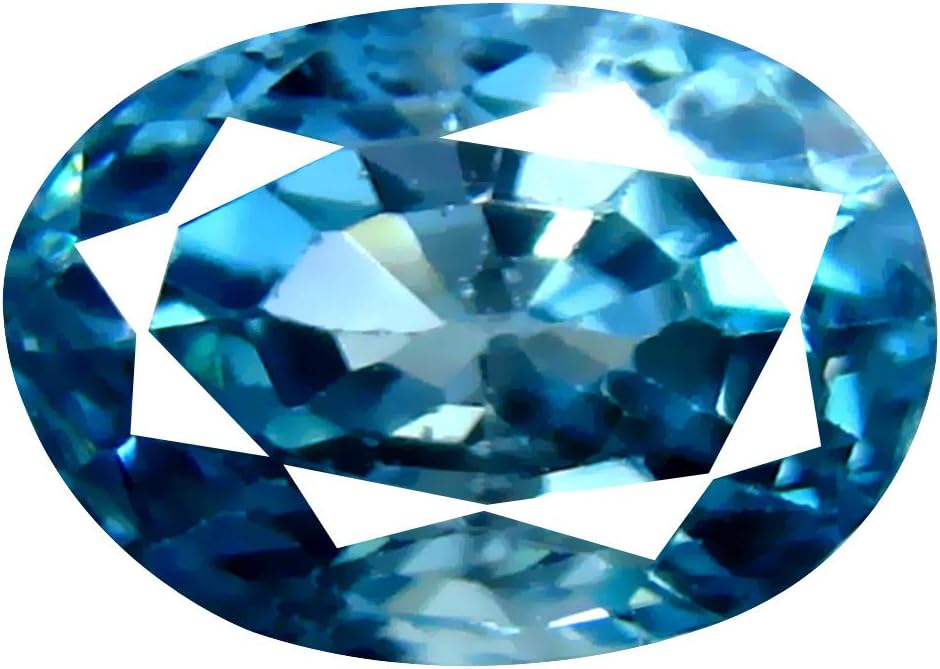 Deluxe Gems 2.02 ct Oval Cut (7 x 5 mm) Untreated Cambodian Blue Zircon Natural Loose Gemstone