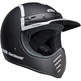 Bell Moto Moto-3 Matte/Gloss Black/White Fh Old R Large