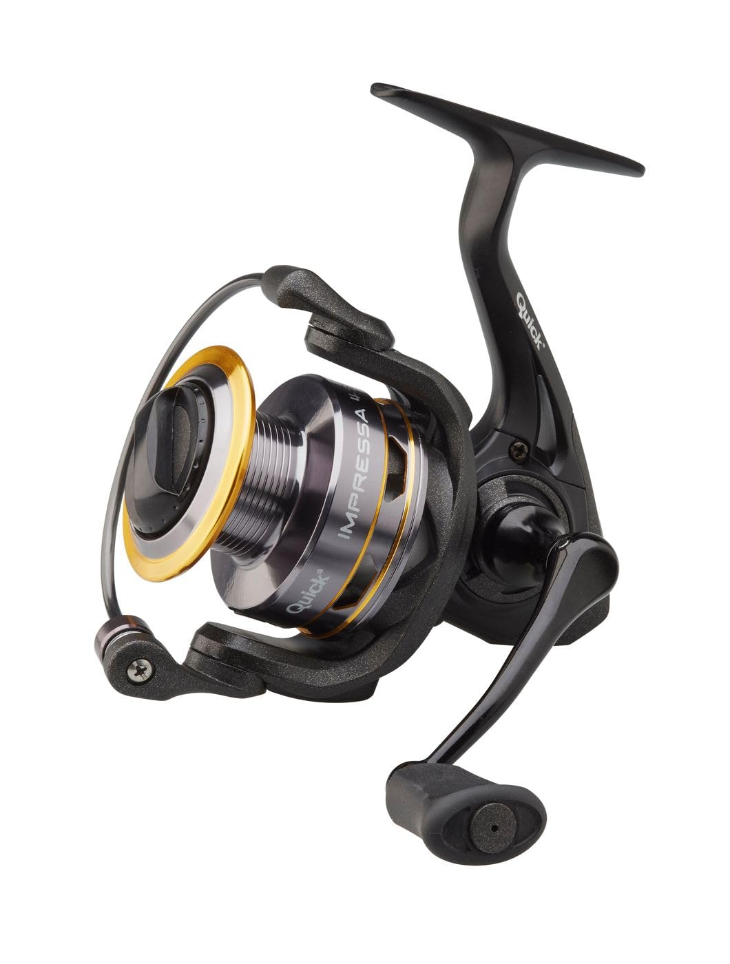 DAM Impressa 4S, Fishing Reel, Spinning Reels, Allround Fishing, High-Speed Reel for Smooth and Powerful Performance, Unisex, Black, 4000S