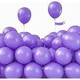 PartyWoo Purple Balloons 100 pcs 5 Inch Purple Latex Balloons for Birthday Baby Shower Anniversary Engagement Wedding Princess Bachelorette Bridal Shower Butterfly Party Decorations Purple-Y15