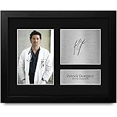 HWC Trading Patrick Dempsey Grey's Anatomy Framed Gifts Printed Signed Autograph Picture for TV Show Fans - US Letter Size