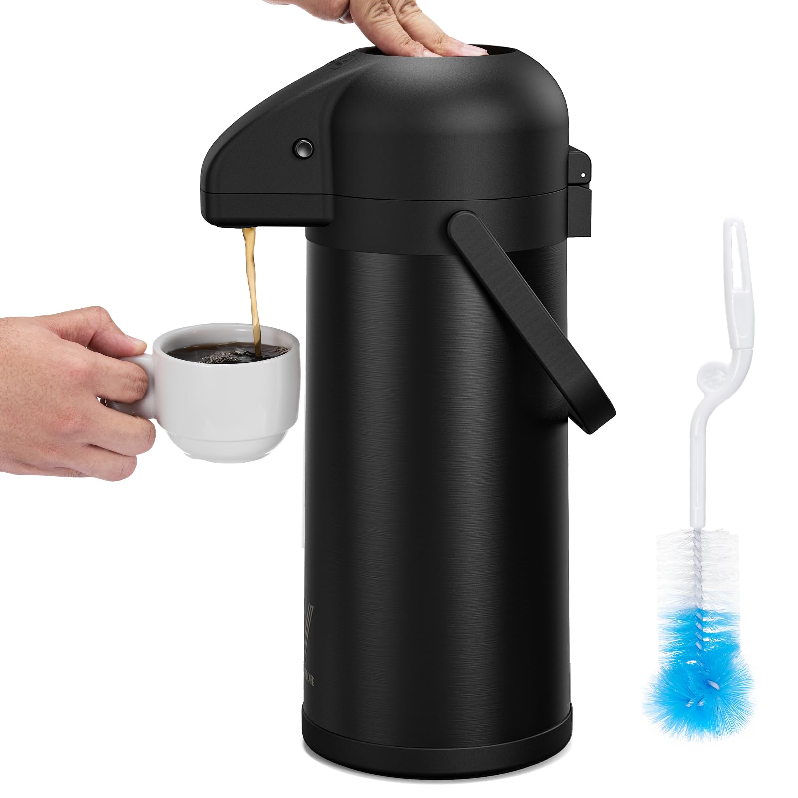 Photo 1 of Airpot Coffee Carafe for Keeping Hot - 102 OZ/ 3.0L Coffee Dispenser with Pump - Insulated Stainless Steel thermal carafe for Hot Drinks Water Tea Chocolate - Hot Beverage Dispenser for Parties