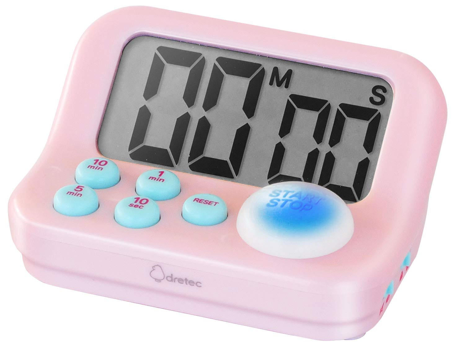 ドリテック(dretec) 勉強タイマー ラーニングタイマーS 心理学に基づいた青色LEDで集中力アップ 大画面 受験 資格 料理 タイマー 勉強 キッチン ストップウォッチ 学習 勉強用 勉強グッズ デジタル 学習用 無音 プレゼント 子供 キッズ デジタル ピンク 約w88×d60×h45mm商品画像
